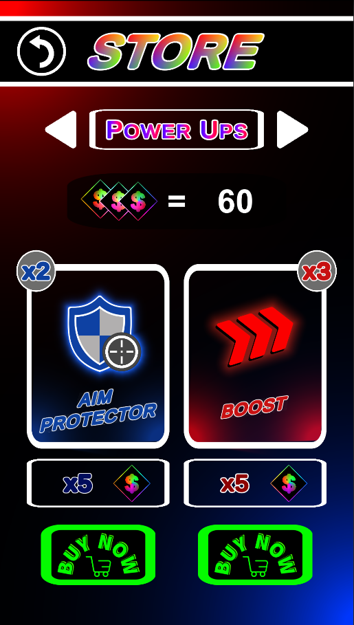 Loja (Seção de Power-Ups)